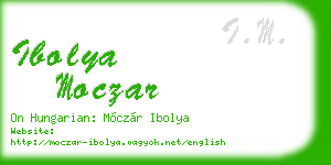 ibolya moczar business card