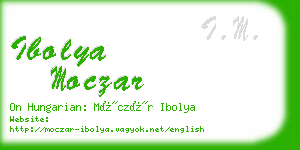 ibolya moczar business card